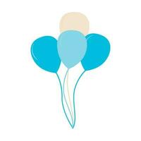 baby toy balloon blue illustration vector