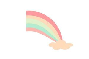arco iris pastel vector ilustración