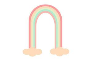 arco iris pastel vector ilustración