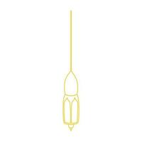 ramadan lantern line art gold vector