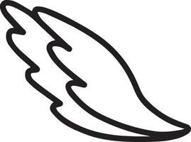 Angel's wing icon sketch cartoon hand drawn vector