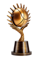 Basketball Trophäe, 3d Champion Trophäe, Sport vergeben, Gewinner Preis, Meister Feier gewinnen Konzept. ai generiert png