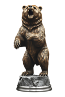 bear trophy, 3d Champion trophy, sports award, Winner prize, champions celebration winning concept. png