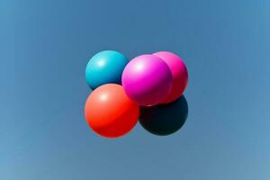 colorful balls in the sky photo
