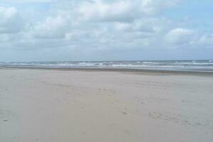 beach, sea, sky without people at the north sea in the  netherlands photo