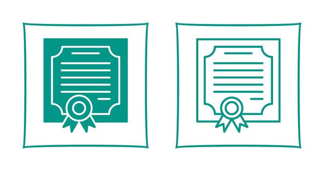 icono de vector de certificado