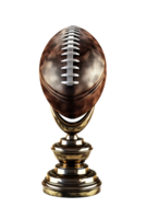 americano calcio trofeo, 3d campione trofeo, sport premio, vincitore premio, campioni celebrazione vincente concetto. ai generato png