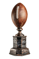 Amerikaans Amerikaans voetbal trofee, 3d kampioen trofee, sport prijs, winnaar prijs, kampioenen viering winnend concept. ai gegenereerd png