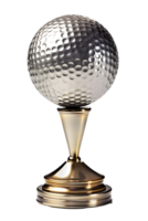 golfe troféu, 3d campeão troféu, Esportes prêmio, vencedora prêmio, campeões celebração ganhando conceito. ai gerado png