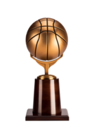 basketbal trofee, 3d kampioen trofee, sport prijs, winnaar prijs, kampioenen viering winnend concept. ai gegenereerd png
