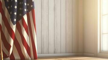 USA flag background. Illustration AI Generative photo