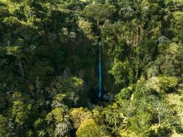 Waterfall in Costa Rica. La Fortuna waterfall. Landscape photograph. photo