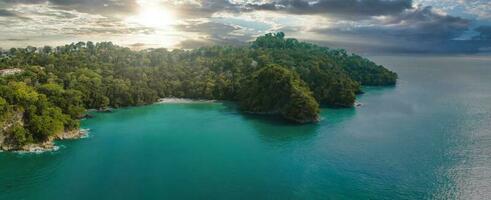 Aerial view of Manuel Antonio National Park in Costa Rica. photo