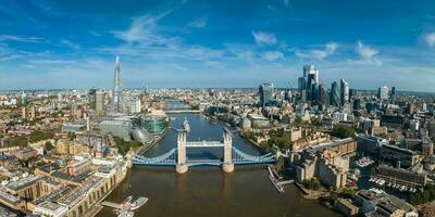 Iconic Tower Bridge connecting Londong with Southwark on the Thames River photo