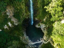 Waterfall in Costa Rica. La Fortuna waterfall. Landscape photograph. photo