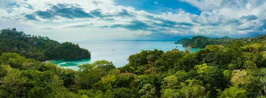 Aerial view of Manuel Antonio National Park in Costa Rica. photo