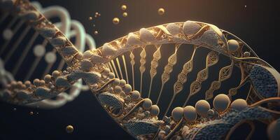 Concept of the evolution of human DNA in the distant future. photo