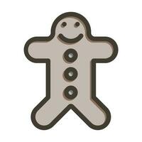 Gingerbread Man Icon Design vector