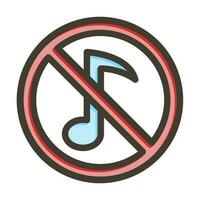 No Music Icon Design vector