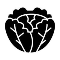 Cabbage Glyph Icon Design vector