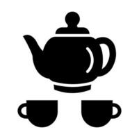 Crockery Glyph Icon Design vector