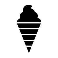 Ice Cream Glyph Icon Design vector