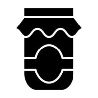 Jam Jar Glyph Icon Design vector