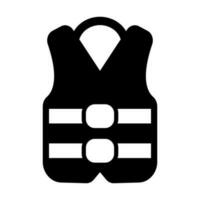 Life Jacket Vector Glyph Icon For Personal And Commercial Use.