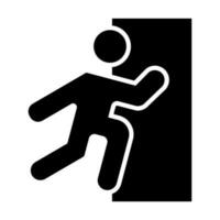 Emergency Exit Vector Glyph Icon For Personal And Commercial Use.