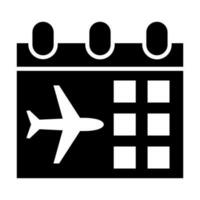 Flight Date Vector Glyph Icon For Personal And Commercial Use.