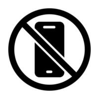 No Phone Vector Glyph Icon For Personal And Commercial Use.