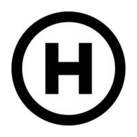 Helipad Vector Glyph Icon For Personal And Commercial Use.