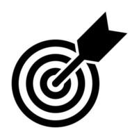 Target Vector Glyph Icon For Personal And Commercial Use.