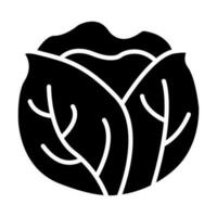 Cabbage Vector Glyph Icon For Personal And Commercial Use.