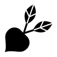 Beetroot Vector Glyph Icon For Personal And Commercial Use.