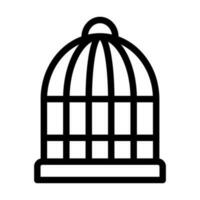 Cage Vector Thick Line Icon For Personal And Commercial Use.