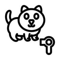 Cat Grooming Vector Thick Line Icon For Personal And Commercial Use.