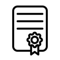 Certificate Vector Thick Line Icon For Personal And Commercial Use.