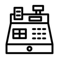 Cash Register Vector Thick Line Icon For Personal And Commercial Use.