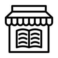 Bookstore Vector Thick Line Icon For Personal And Commercial Use.