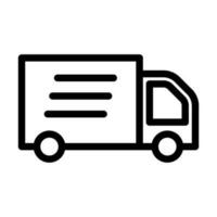 Delivery Truck Vector Thick Line Icon For Personal And Commercial Use.