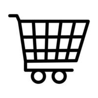 Shop Cart Vector Thick Line Icon For Personal And Commercial Use.