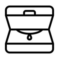 Jewelry Box Vector Thick Line Icon For Personal And Commercial Use.