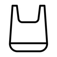 Plastic Bag Vector Thick Line Icon For Personal And Commercial Use.