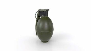 Hand Grenade Isolated On Background video