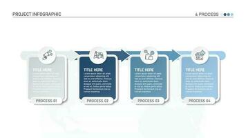 Infographic process design with icons and 4 options or steps. vector