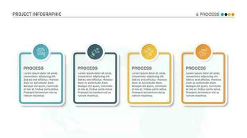 Infographic process design with icons and 4 options or steps. vector