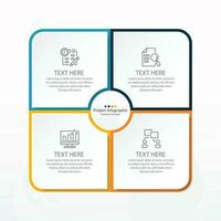 Infographic process design with icons and 4 options or steps. vector