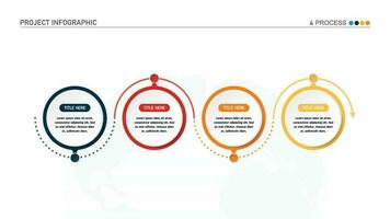 Infographic process design with icons and 4 options or steps. vector
