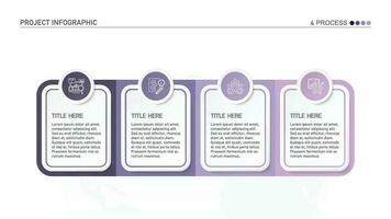 Infographic process design with icons and 4 options or steps. vector